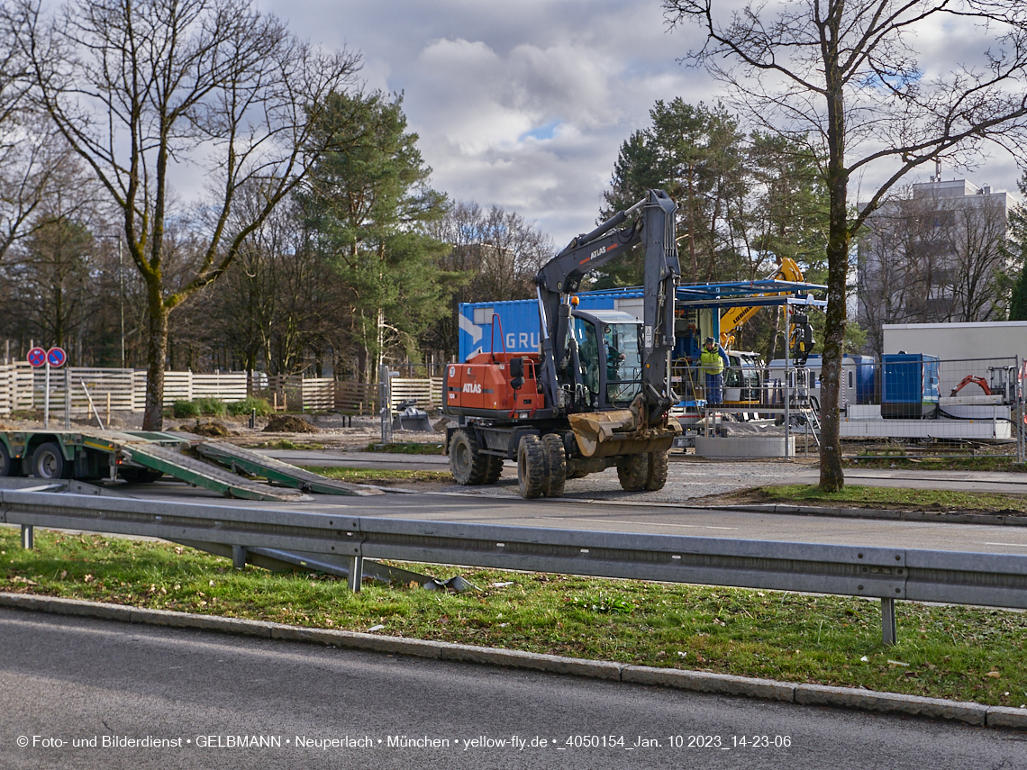 10.01.2023 - Baustelle an der Quiddestraße Haus für Kinder in Neuperlach